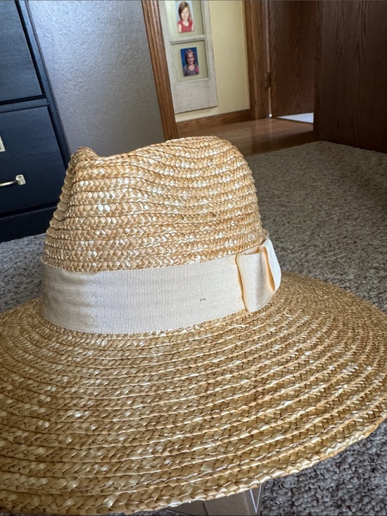 Braxton Straw  Sun Hat with Cream Band main image 4